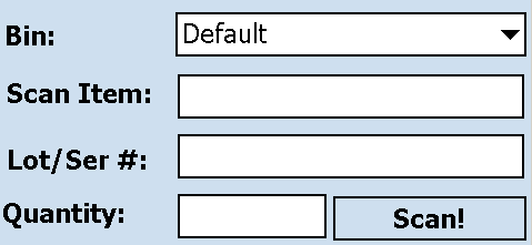 Receiving Lot/Serial #s